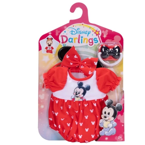 NEW Disney Darlings Deluxe Doll Mickey Mouse Outfit Clothes Pacifier Headband - Picture 1 of 2